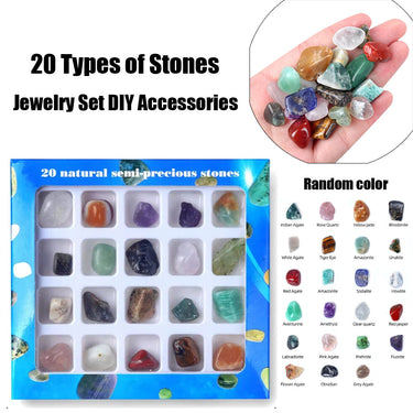 Natural Crystal Gemstone Pendant Set
